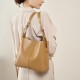 Genuine leather women's bag, 2025 new spring bucket bag, soft leather shoulder crossbody tote, large capacity commuter handbag