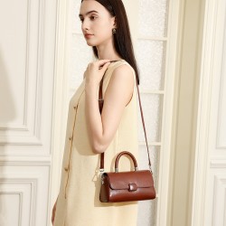 2025 new style genuine leather handbags, light luxury, niche, high-end single-shoulder crossbody bags Small, lightweight and versatile shoulder bag