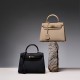 2025 new spring and summer fashionable cowhide, high-quality genuine leather Kelly bag, mini crossbody handbag for women
