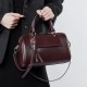 New Winter Genuine Leather Boston Pillow Bag, Fashionable and Casual Handbag, Cowhide Shoulder Bag for Women New Winter Genuine Leather Boston Pillow Bag, Fashionable and Casual Handbag, Cowhide Shoulder Bag for Women