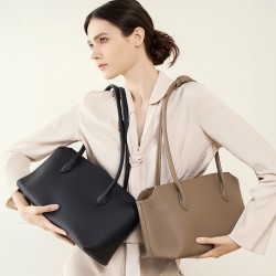 Niche minimalist new luxury genuine leather women's bag, tote bag, French cowhide underarm bag, shoulder bag, commuter bag