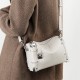 2023 new women's rivet genuine leather bags, new popular square soft box top-grain lazy style crossbody bags