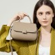 Spring and summer European and American Boston bag, genuine leather women's bag, pillow bag, handbag New top-grain cowhide shoulder and crossbody bag