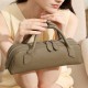 Top-grain leather underarm handbag, 2025 new style, large-capacity sausage bag, commuter shoulder long baguette bag
