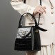 2025 autumn new style genuine leather niche design cigarette case bag, light luxury high-end crocodile pattern handbag, crossbody box bag