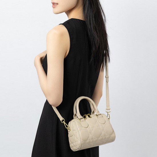 Genuine Leather Diamond-Quartz Boston Bag, 2025 New, Fashionable, Versatile, High-End Diamond-Quartz Handbag, Shoulder Bag, Crossbody Bag Genuine Leather Diamond-Quartz Boston Bag, 2025 New, Fashionable, Versatile, High-End Diamond-Quartz Handbag, Shoulder Bag, Crossbody Bag