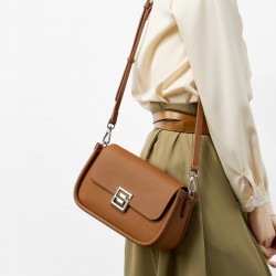 Spring and summer genuine leather women's bags, niche, high-end, fashionable small square bags, cross-border TOGO top-grain cowhide shoulder and crossbody bags