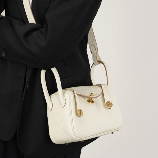 2025 new style women's bag, Lindy mini genuine leather shoulder and crossbody bag, pillow bag, versatile Lindy small doctor bag
