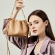 2025 Korean-style new genuine leather cloud bag, cowhide chain bag, lucky bag, small bucket bag, versatile cowhide bag