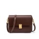 2025 new spring/summer genuine leather bag, women's commuting shoulder bag, small square cowhide bag