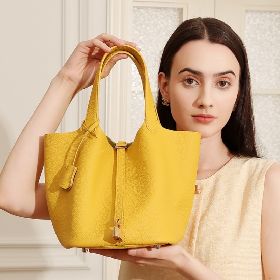 Oversized, high-quality genuine leather basket, TC, top-grain cowhide, niche, high-end, exquisite handbag bucket bag Oversized, high-quality genuine leather basket, TC, top-grain cowhide, niche, high-end, exquisite handbag bucket bag