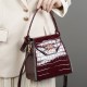 2025 autumn new style genuine leather niche design cigarette case bag, light luxury high-end crocodile pattern handbag, crossbody box bag