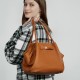 Large, stylish and simple top-grain cowhide handbag, pleated basket bag, elegant genuine leather shoulder and crossbody bag Large, stylish and simple top-grain cowhide handbag, pleated basket bag, elegant genuine leather shoulder and crossbody bag