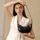 Special offer for summer top layer 2025 New Spring/Summer Cowhide Crescent Bag for Women, Luxury Half-Moon Commuter Shoulder Bag