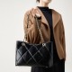 Spring/Summer Genuine Leather Diamond-Patterned Large Bag, 2025 New Fashionable Large Capacity Women's Chain, Versatile Shoulder/Crossbody Bag for Influencers Spring/Summer Genuine Leather Diamond-Patterned Large Bag, 2025 New Fashionable Large Capacity Women's Chain, Versatile Shoulder/Crossbody Bag for Influencers