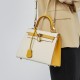 Factory wholesale palm print genuine leather second-generation Kelly contrast color bag, high-quality women's crossbody bag, versatile Instagram handbag