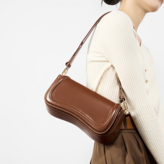 Genuine leather underarm tofu bag, simple, stylish, trendy, street-inspired, popular, niche crossbody bag Genuine leather underarm tofu bag, simple, stylish, trendy, street-inspired, popular, niche crossbody bag