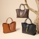 Top-grain cowhide spring 2025 new, light-luxury, niche, fashionable shoulder bag and crossbody bag for women. Cross-border women's bags, new top-grain vegetable-tanned cowhide tote bags, niche fashionable commuter handbags, women's crossbody bags.