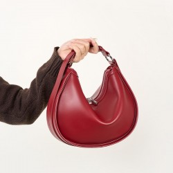 Niche design crescent-shaped genuine leather underarm bag, 2025 new simple and high-end single-shoulder crossbody, versatile women's bag