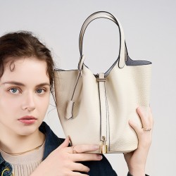 2025 new models, bucket bags, vegetable baskets, genuine leather handbags, mommy bags, bridal bags, luxury feel.