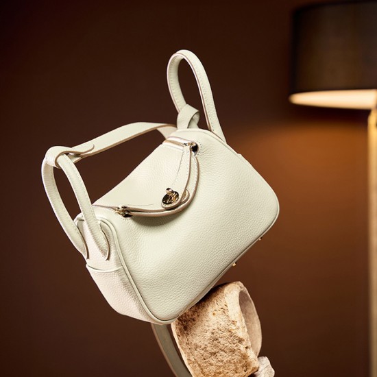 2025 new style women's bag, Lindy mini genuine leather shoulder and crossbody bag, pillow bag, versatile Lindy small doctor bag