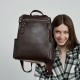 2025 new large-capacity, lightweight, niche genuine leather women's travel backpacks 2025 new large-capacity, lightweight, niche genuine leather women's travel backpacks