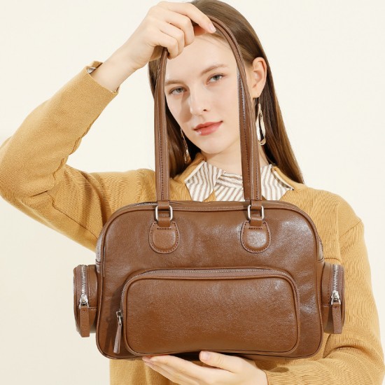 Saddle bag, 2025 new popular genuine leather women's crossbody bag, light luxury, niche shoulder bag Saddle bag, 2025 new popular genuine leather women's crossbody bag, light luxury, niche shoulder bag