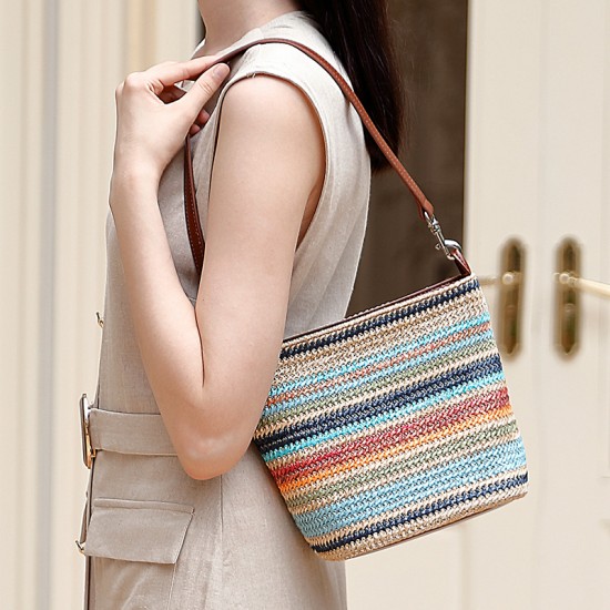 Women's Bag, a Trendy, Niche Bucket Bag, a Crossbody Handbag, a High-End Niche Woven Shoulder Bag Women's Bag, a Trendy, Niche Bucket Bag, a Crossbody Handbag, a High-End Niche Woven Shoulder Bag