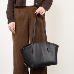 Genuine leather women's bag, 2025 new fashion casual large shoulder bag, cowhide women's handbag, large capacity tote bag
