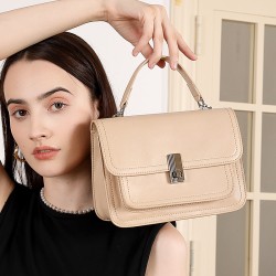 New Top-Grain Cowhide Bag, Large-Capacity Single-Shoulder Handbag, Motorcycle Bag, Women's Commuter Bag, Luxury Crossbody