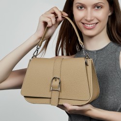 2025 new genuine leather women's bags, mom bags, simple commuter handbags, crossbody bags, saddle bags.