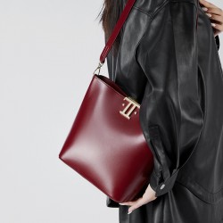 New High-End Large Capacity Commuter Bucket Bag for Women, Original, Niche Genuine Leather Underarm Bag, Stylish Shoulder Bag