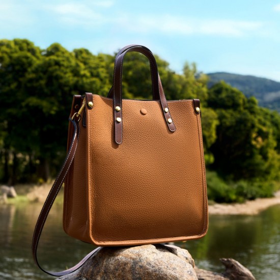 Fashionable genuine leather vertical tote bags Top-grain cowhide commuter shoulder bag, briefcase, soft leather crossbody bag for women Fashionable genuine leather vertical tote bags Top-grain cowhide commuter shoulder bag, briefcase, soft leather crossbody bag for women