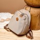 Oxford cloth and cowhide multi-compartment storage backpack, large capacity, splash-proof, versatile lightweight women's bag Oxford cloth and cowhide multi-compartment storage backpack, large capacity, splash-proof, versatile lightweight women's bag