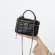 Leather Chanel-style box bag, 2025 new, high-quality chain-linked small shoulder and crossbody bags, super popular women's bags.