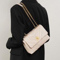 Premium diamond-patterned chain small square bag, 2025 new women's cowhide underarm bag, genuine leather shoulder bag