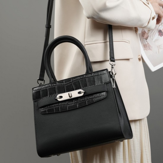 Gentle and Elegant Women's Handbag, 2025 New High-End Mother's Bag, Single Shoulder/Crossbody Bag, Stylish and Luxurious Kelly Bag