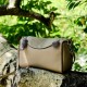 Women's bag, top-grain cowhide pillow bag, textured, versatile, simple Boston bag, underarm bag