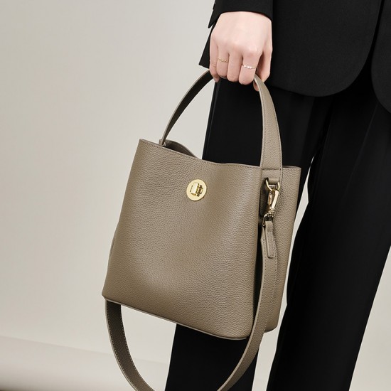 Women's bags, 2025 spring and summer new style genuine leather women's bucket bag, shoulder and crossbody bag, large capacity handbag Women's bags, 2025 spring and summer new style genuine leather women's bucket bag, shoulder and crossbody bag, large capacity handbag