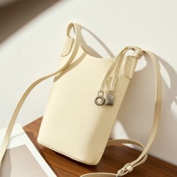 2025 New Top-Grain Cowhide Leather Diamond-Patterned Women's Bag Chain bag, underarm crossbody bag, black genuine leather women's bag