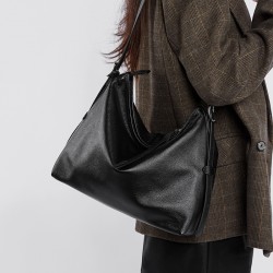 Autumn 2025 new style genuine leather women's bag, high-end niche single-shoulder underarm bag, retro and fashionable crossbody bag