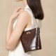 Waxed top-grain cowhide fashionable small luxury bag, 2025 new style, simple cell phone and coin bucket bag Waxed top-grain cowhide fashionable small luxury bag, 2025 new style, simple cell phone and coin bucket bag