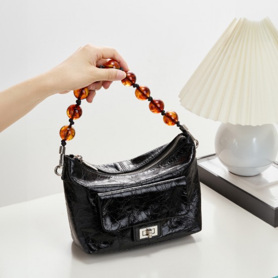 Fashionable women's bag, 2025 new style, popular top-grain cowhide commuter, simple and versatile shoulder bag with large capacity Fashionable women's bag, 2025 new style, popular top-grain cowhide commuter, simple and versatile shoulder bag with large capacity